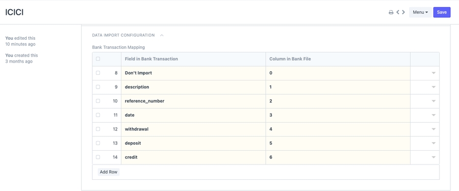 Reconcile bank transactions