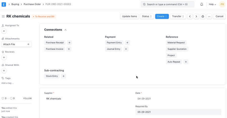 Subcontract Transfer Material